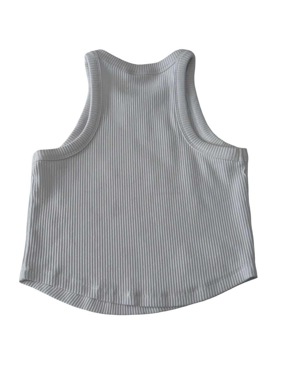 Zara White Ribbed Cropped Tank - Picture 7 of 8